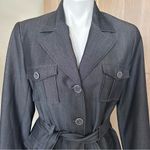 Sharagano  Charcoal Belted Blazer Size 10 Women Photo 1