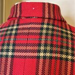 Ellen Tracy Vintage  Blazer Suit Jacket Holiday Plaid Wool Cashmere 4 6 Photo 7
