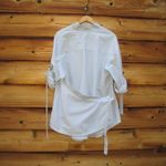 NWOT Acler Striped Wrap Shirt Top Gray Size 8 Photo 5