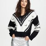 Line and Dot NWT Black And White Helena Sweater Photo 0