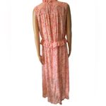 Versona  Pink Cottagecore Romantic Boho Ethereal Floral Empire Waist Hi Low Dress Photo 4