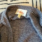 Deletta  Charcoal Knit Sweater Open Cold Shoulder Medium Photo 3