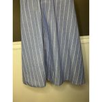 Cupshe  Dress Womens Small Blue Striped Flutter Sleeve Smocked Maxi Sundress Photo 9