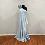 Mac Duggal  2304 Powder Blue Blue One Shoulder Mermaid Gown With 3D Flower Photo 2