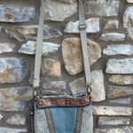 Catena handmade BOHO crossbody bag purse beadwork leather fringe Photo 13