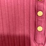 Free People Movement Pink Rose Ribbed Henley Short Sleeve Boho Athletic Top L Photo 1