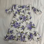 Forever 21 White Mini Dress With Lilac Flowers Photo 1