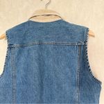 st. john's bay St. John’s Bay Women’s Vintage Denim Vest Corduroy Collar Full Zip Barncore L Photo 5