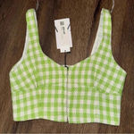ZARA NWT  Corest Style Checkered Crop Top S Photo 2