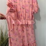 Love Shack Fancy  Pink Floral Midi Dress Photo 11