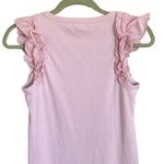 Hatch maternity ribbed ruffle sleeve ribbed baby light pink tank midi dress Size undefined Photo 6