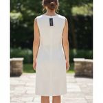 Isaac Mizrahi NWT  white, sleeveless shift dress with a textured knit Large Photo 1