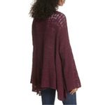 Free People In My Element Plum Boho Bell Sleeve Kimono Cardigan Sweater Sz Small Photo 5
