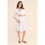 Ripe Maternity Molly Shirt Dress‎ White Size M Photo 3