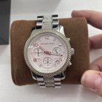 Michael Kors  Watch Women's Runway Chronograph SSWhite Crystal Silver Tone Dial Photo 6