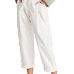 Brunello Cucinelli NWT white high waisted linen blend paper bag pants Photo 0