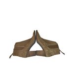 Toms  Majorca Tan Suede Peep Toe Heeled Ankle Boots Booties Womens Size 7.5 Photo 6