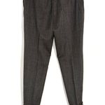 Fabiana Filippi Wool Blend Gray Beaded Hem Tapered Pants 38 MEDIUM Photo 1