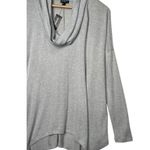 EXPRESS New Sweater Womens XS Gray Cowl Neck Asymmetrical Drop Shoulder Soft Photo 7