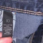 Inc international INC Denim Curvy Fit Skinny Leg Jeans Blue Denim Sequin Back Pocket Photo 8