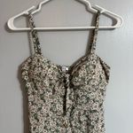 AUW Green Floral Midi Dress Size Medium Photo 7