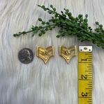Vintage military enamel gold tone earrings Photo 3