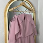 Sorella Vita  dusty rose high neck flutter sleeve chiffon dress Photo 2