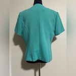 EUC MaDam Collection by Tally Taylor Blue and Black Button Down Blazer size 12 Photo 4