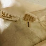 Victoria's Secret  Pajama Top Vintage Gold Label Satin Floral Button Front Ivory S Photo 3
