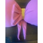 Dunnas Womens pink bandeau bikini strapless‎ top size medium Francesca Magnani Photo 1