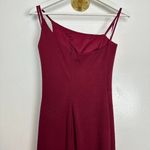La Femme  One-Shoulder Jersey Gown in Burgundy Size US 0 Photo 6