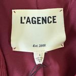 L'Agence  Double Breasted Blazer Size 8 Burgundy Red Photo 1