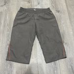 Nike  Womens 32x17 Cropped Capri Pants Lined Grey Orange Swish Medium (8-10) Photo 0