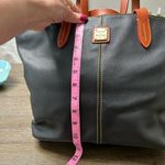 Dooney & Bourke  Eva Large Zip Shopper Black and Brown‎ Slouchy Leather Tote Photo 9