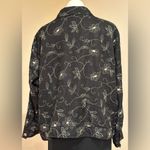 carole little Black & Cream Floral Embroidery Jacket Sz 3X Heavy Silver … Photo 7