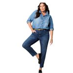 J.Jill Jeans Womens Size 12 Denim Dark Wash Stretch Mid Rise Straight Leg Pants Photo 2