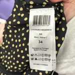 See By Chloe  Black Yellow Polka Dot Ruffle Midi Dress Photo 5