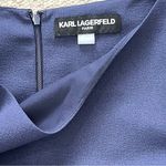 Karl Lagerfeld Paris Navy Scuba Crepe Sheath Dress Size 6 Photo 10
