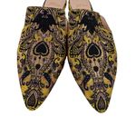 J. Crew Marna Emboirdered Slider Flat Womens 6.5 Metallic Quiet Luxury Mule Shoe Gold Photo 2