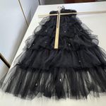 Likely Dress Women 2 Black Shane Tiered Tulle Halter Gown Rhinestone Embellished Photo 10
