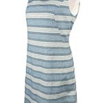 Tommy Hilfiger Blue & White Striped Stripe Textured Sleeveless Shift Dress 4 Photo 7