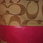 Coach  raspberry / Tan Signature Shoulder Bag Photo 5