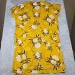 Midnight sky  Kimono Cardigan Womens Size 1X Yellow Floral Chiffon Midi Duster Photo 6