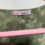 Tye Dye Embroidered Tank Top With Birds And Flowers Detailing Photo 2