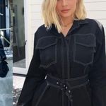 NWOT Orseund Iris Work Wear Belted Jumpsuit In Black Size Small. Kylie Photo 0