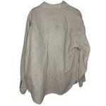 Ann Taylor  Linen Blend Button Up Shirt Women's Size Large Neutral Coastal Classy Photo 2