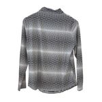 Habitat Womens Striped Three-Button Shawl Collar Tunic Top Black White Small Photo 2