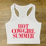 Hot Cowgirl Summer Cropped Tank White Size L Photo 0