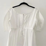 Madeinam Poplin Corset Babydoll Mini Dress White Size 1 Photo 10