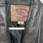 Vintage International Leather Collection size Large Women’s Black Trench Coat Photo 1